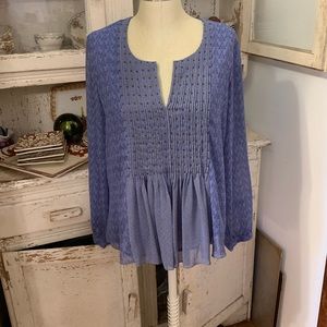 Coldwater Creek Pintucked Flowy Blouse